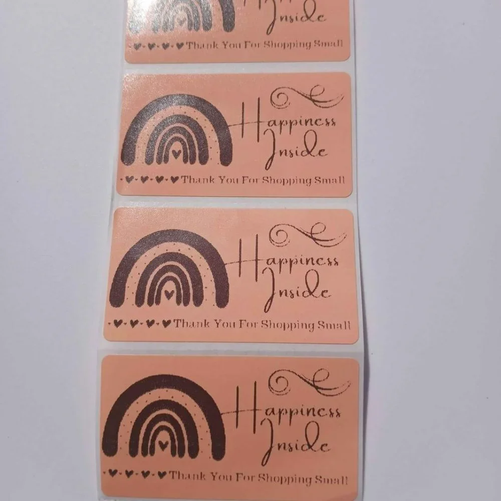 💙100 Happiness Inside- Shipping Labels Thermal Packaging Stickers 2.25